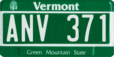 VT license plate ANV371