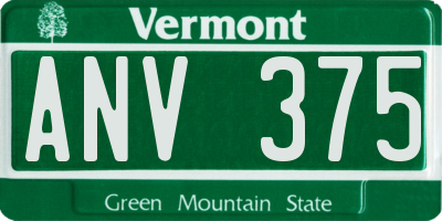 VT license plate ANV375