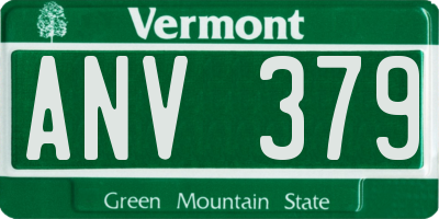 VT license plate ANV379