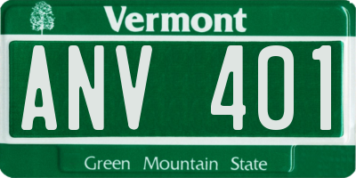 VT license plate ANV401