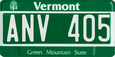 VT license plate ANV405