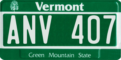 VT license plate ANV407
