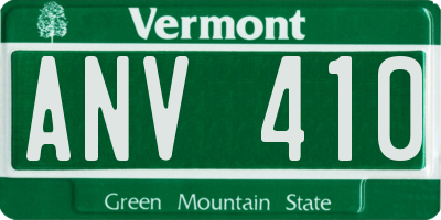 VT license plate ANV410