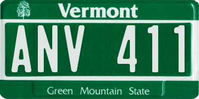 VT license plate ANV411