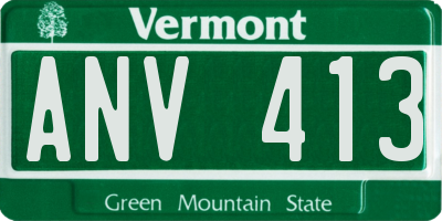 VT license plate ANV413