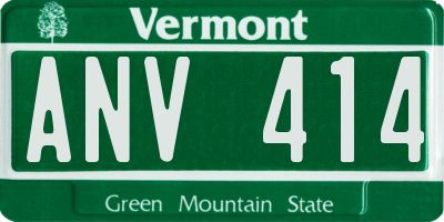 VT license plate ANV414
