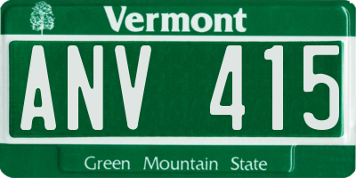 VT license plate ANV415