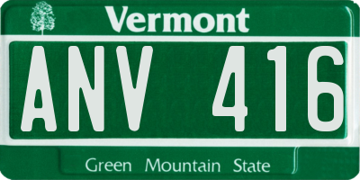 VT license plate ANV416