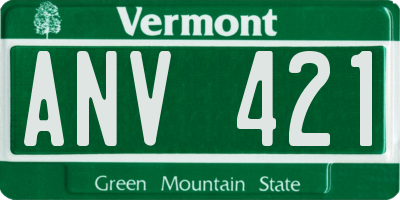 VT license plate ANV421
