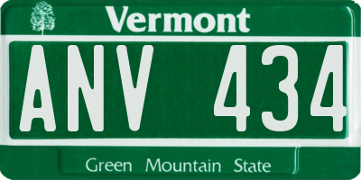 VT license plate ANV434