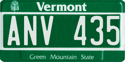 VT license plate ANV435