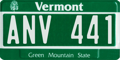 VT license plate ANV441