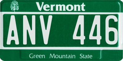 VT license plate ANV446