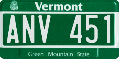 VT license plate ANV451
