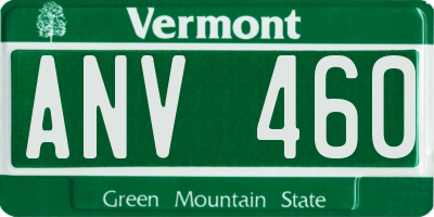 VT license plate ANV460