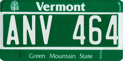 VT license plate ANV464