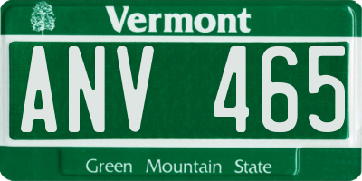 VT license plate ANV465