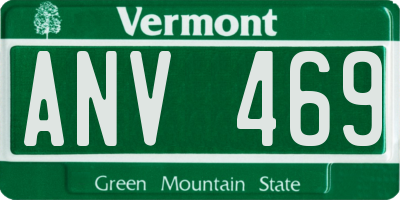 VT license plate ANV469