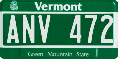VT license plate ANV472