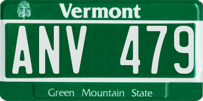 VT license plate ANV479
