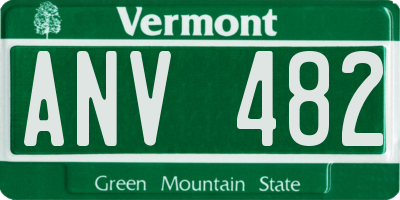 VT license plate ANV482