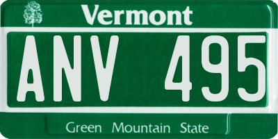 VT license plate ANV495