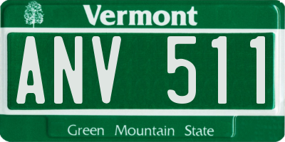 VT license plate ANV511