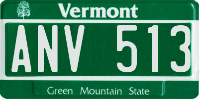 VT license plate ANV513
