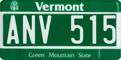 VT license plate ANV515