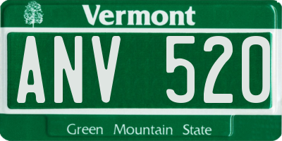 VT license plate ANV520