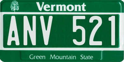 VT license plate ANV521