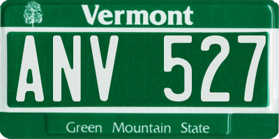 VT license plate ANV527
