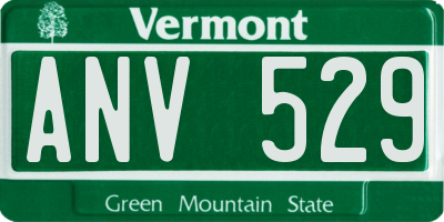 VT license plate ANV529