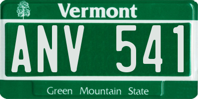 VT license plate ANV541
