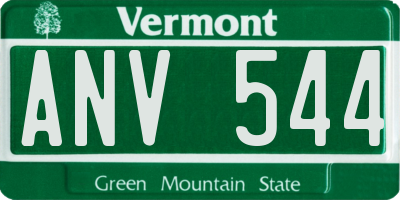 VT license plate ANV544