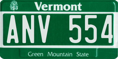 VT license plate ANV554