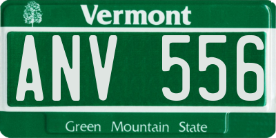 VT license plate ANV556