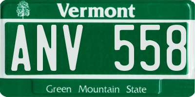 VT license plate ANV558