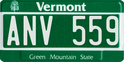 VT license plate ANV559