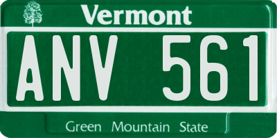 VT license plate ANV561