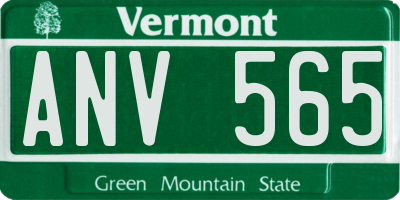 VT license plate ANV565
