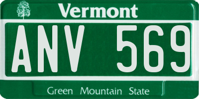 VT license plate ANV569