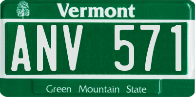 VT license plate ANV571