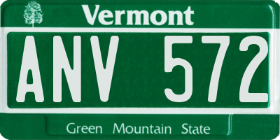 VT license plate ANV572