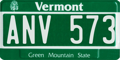 VT license plate ANV573