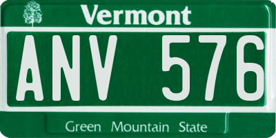 VT license plate ANV576