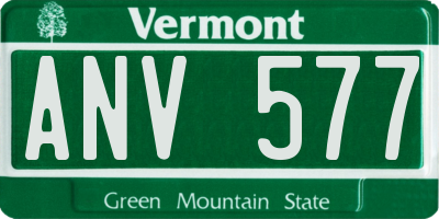 VT license plate ANV577