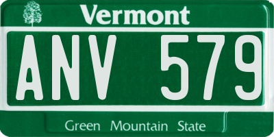VT license plate ANV579