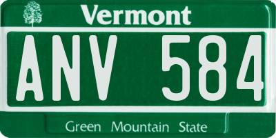 VT license plate ANV584