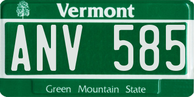 VT license plate ANV585